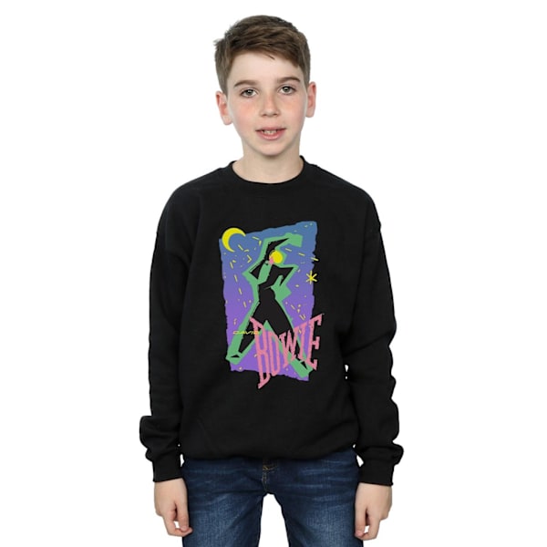 David Bowie Boys Moonlight Dance Sweatshirt 12-13 år Svart Black 12-13 Years