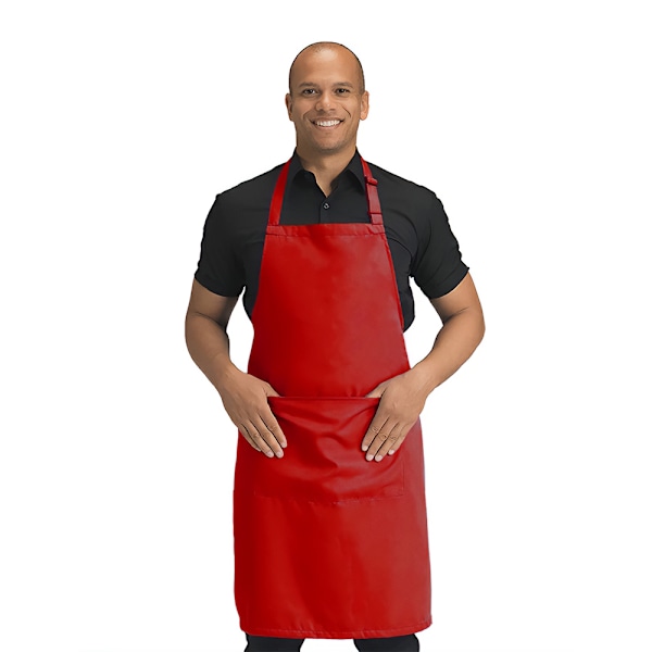 Dennys ficka haklapp full förkläde en storlek röd Red One Size