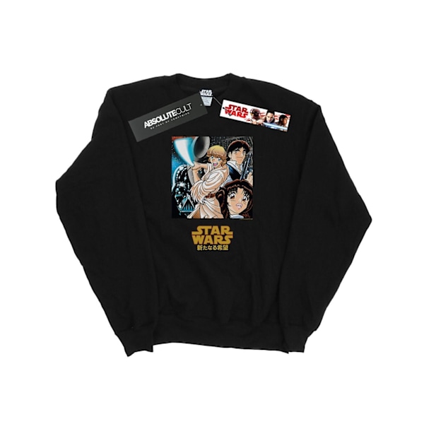 Star Wars Anime Poster Sweatshirt för män L Svart Black L