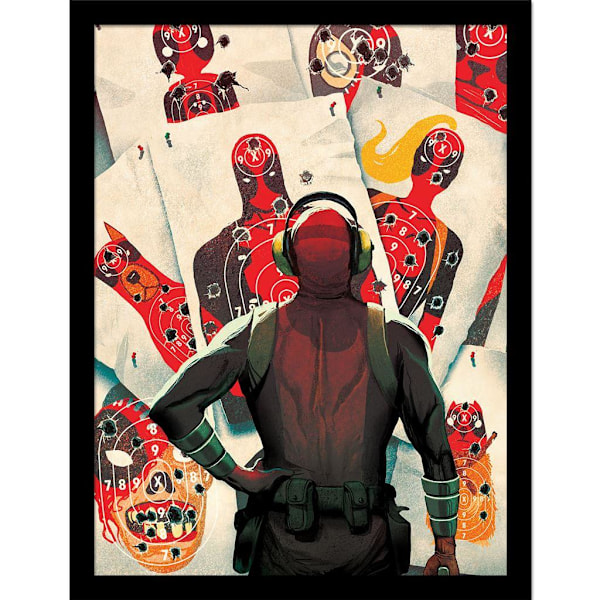 Deadpool Shooter inramad affisch 40cm x 30cm Flerfärgad Multicoloured 40cm x 30cm