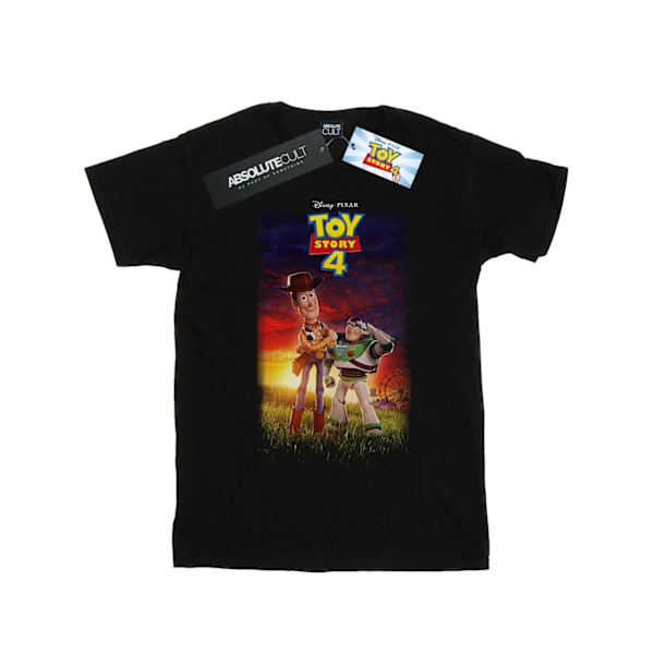 Disney Flickor Toy Story 4 Buzz Och Woody Poster Bomulls T-Shirt 1 Black 12-13 Years