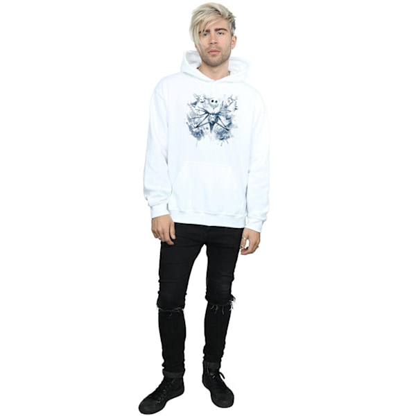 Disney Herr Nightmare Before Christmas Färgspray Carers Hoodie White M