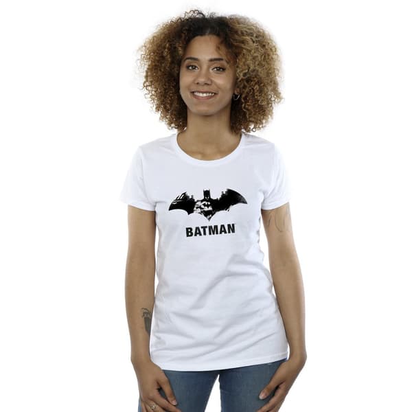 DC Comics Dam Batman Black Stare Logo T-shirt i bomull White L