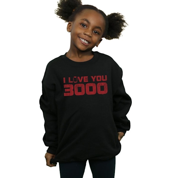 Marvel Flickor Avengers Endgame Jag Älskar Dig 3000 Slitna Mjukisbyxor Black 7-8 Years