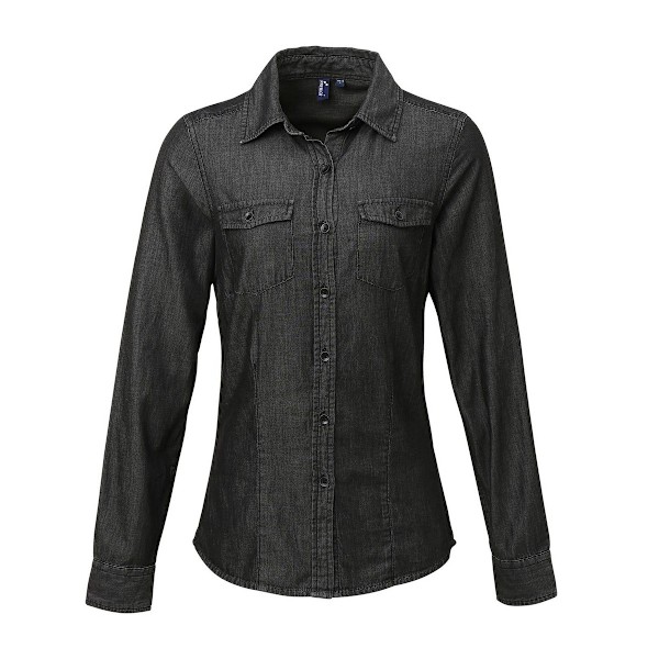 Premier Dam/Dam Stitch Shirt 3XL Svart Denim Black Denim 3XL