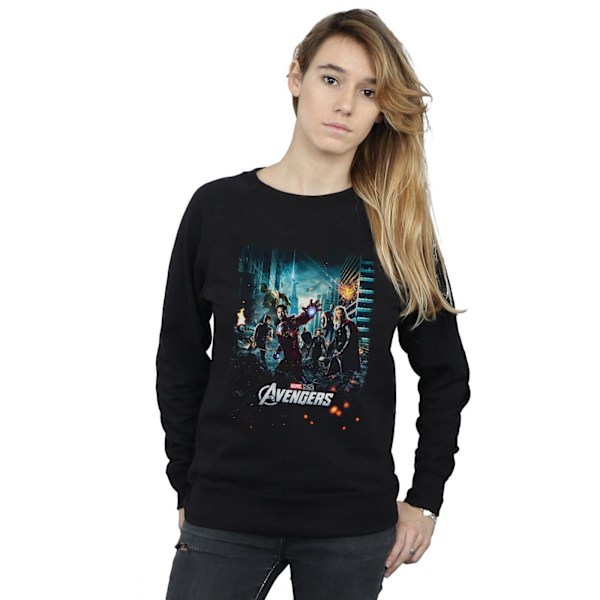 Marvel Studios Dam/Damer The Avengers Poster Sweatshirt XXL Black XXL