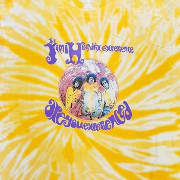 Jimi Hendrix Barn/Barn Är Du Erfaren Tie Dye T-shirt Yellow 9-10 Years