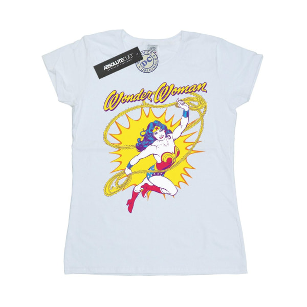 DC Comics Dam/Dam Wonder Woman Leap T-shirt i bomull M Whit White M
