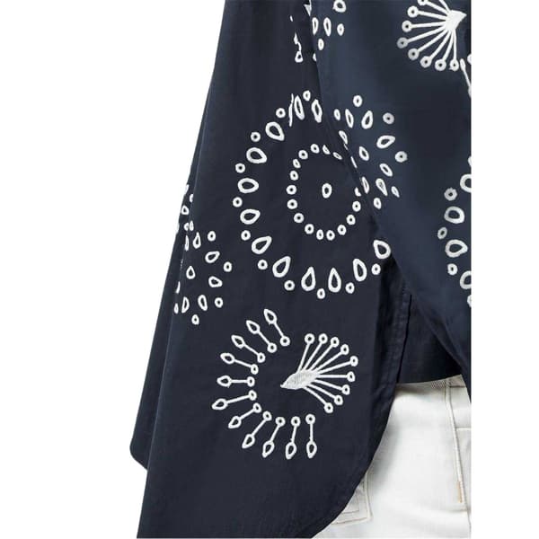 French Connection Långärmad skjorta med avslappnad passform för dam Black/Cream 8 UK