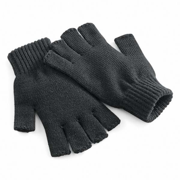 Beechfield Unisex Enkla Bas Fingerlösa Vinterhandskar S/M Char Charcoal S/M