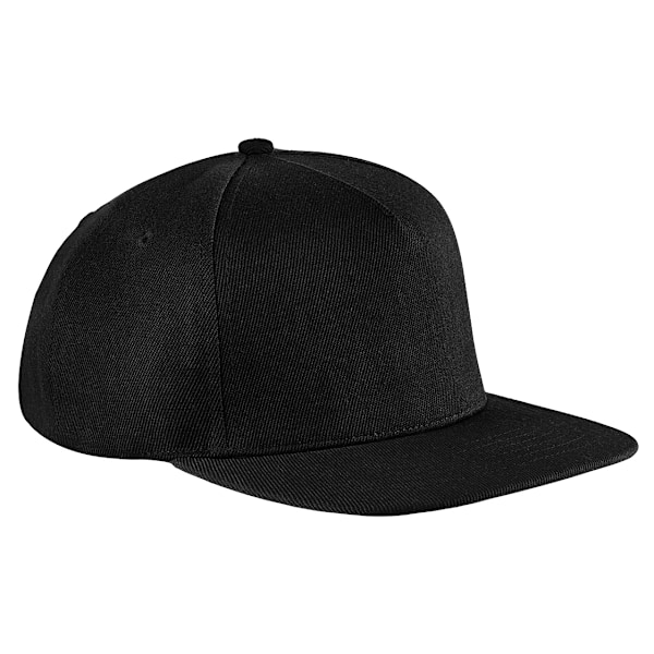 Beechfield Unisex Original Flat Peak Snapback Cap One Size Blac Black/Black One Size