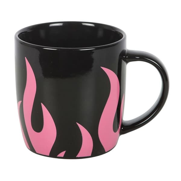 Something Different Flames Mugg One Size Rosa/Svart Pink/Black One Size