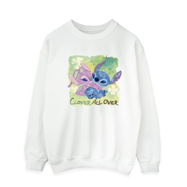 Disney Herr Lilo Och Stitch St Patrick´s Day Clover Sweatshirt White M