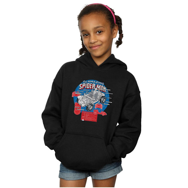 Marvel Girls Spider-Man Spider-Buggy Breakdown Hoodie 7-8 år Black 7-8 Years