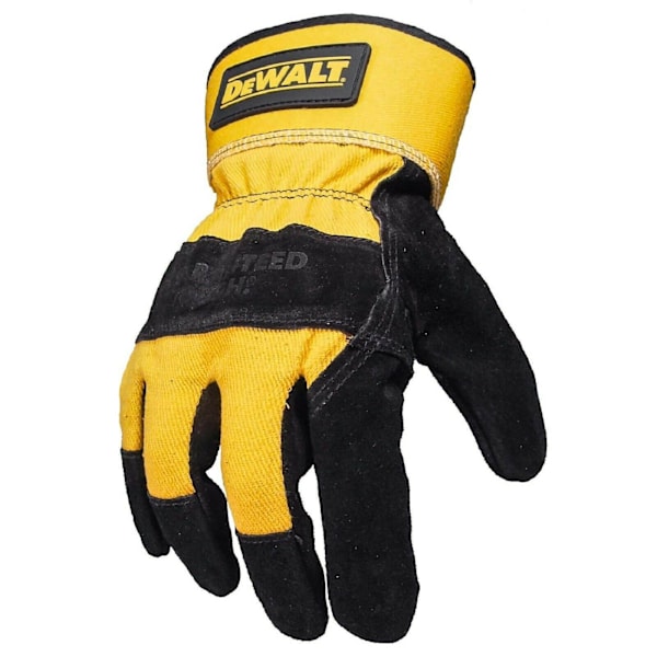 DeWalt Rigger Pig Skin Läderhandskar En Storlek Svart/Gul Black/Yellow One Size