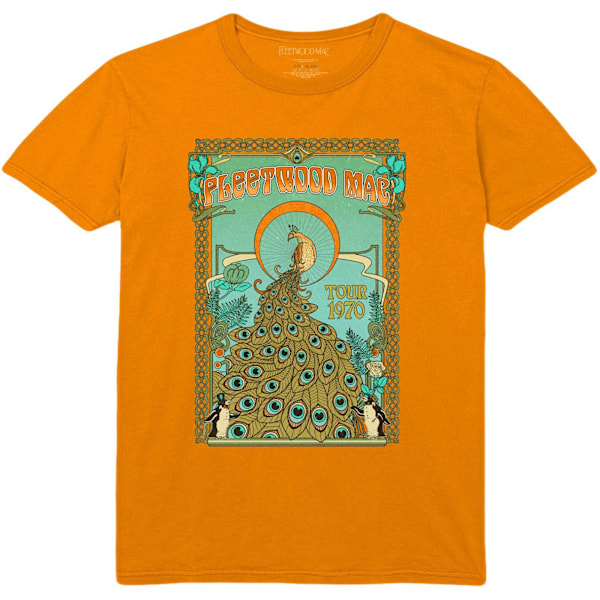 Fleetwood Mac Unisex Vuxen Påfågel Bomull T-shirt XXL Orange Orange XXL