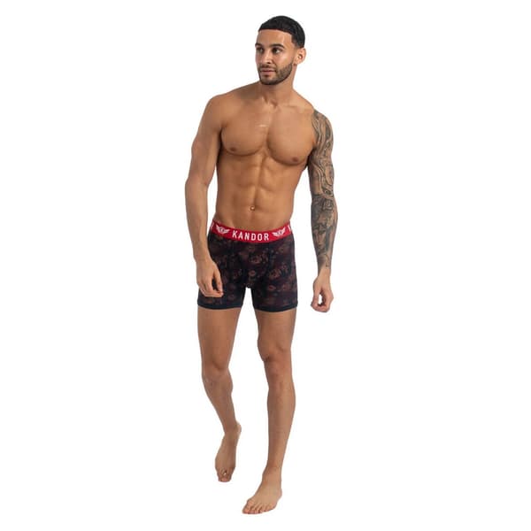 Kandor Herr Florid Boxer Shorts (7-pack) M Röd Red M