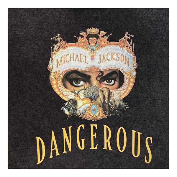 Michael Jackson Dam Dangerous Stentvättad Crop Top XL Charcoal Grey XL
