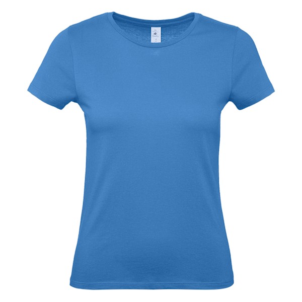 B&C Dam/Kvinna #E150 T-shirt XL Azure Azure XL