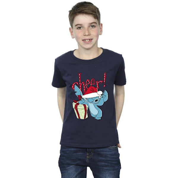 Disney Boys Lilo And Stitch Cheer T-Shirt 3-4 år Marinblå Navy Blue 3-4 Years