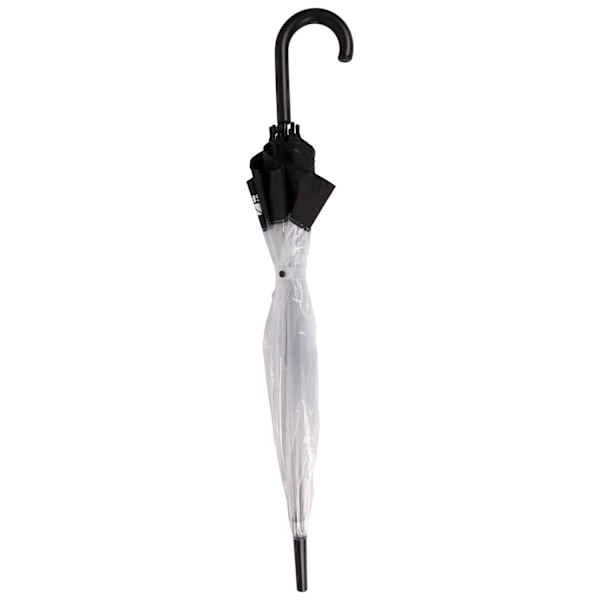 Trespass Unisex Vuxen Rainfall Clear POE Käpp paraply One Siz Black One Size