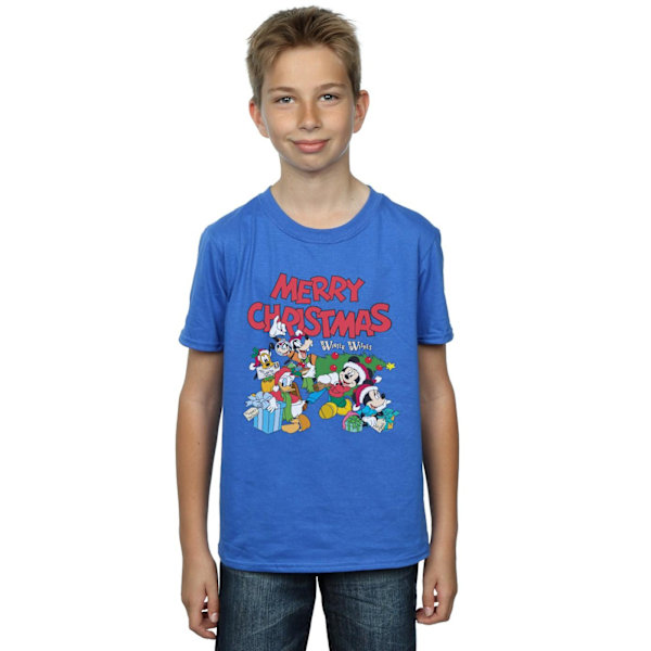 Disney Boys Mickey And Friends Winter Wishes T-Shirt 12-13 År Royal Blue 12-13 Years