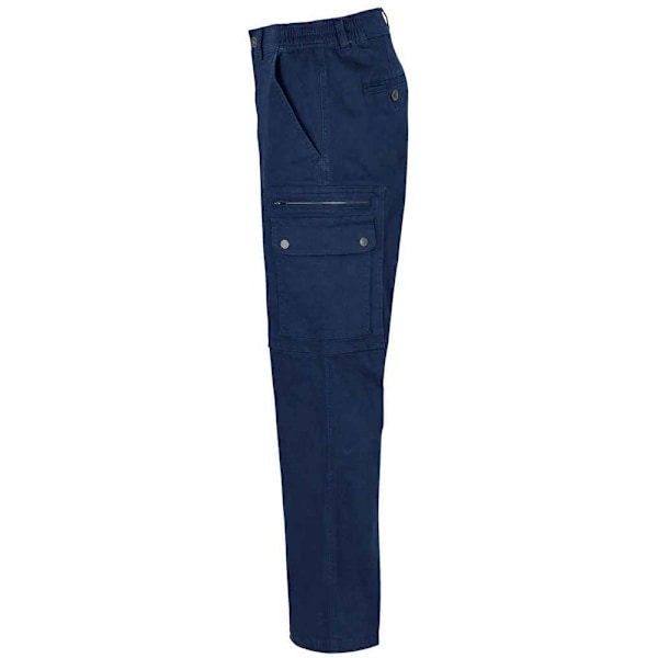 SOLS Herr Docker Stretch Cargo Byxor 42R Marinblå Navy 42R