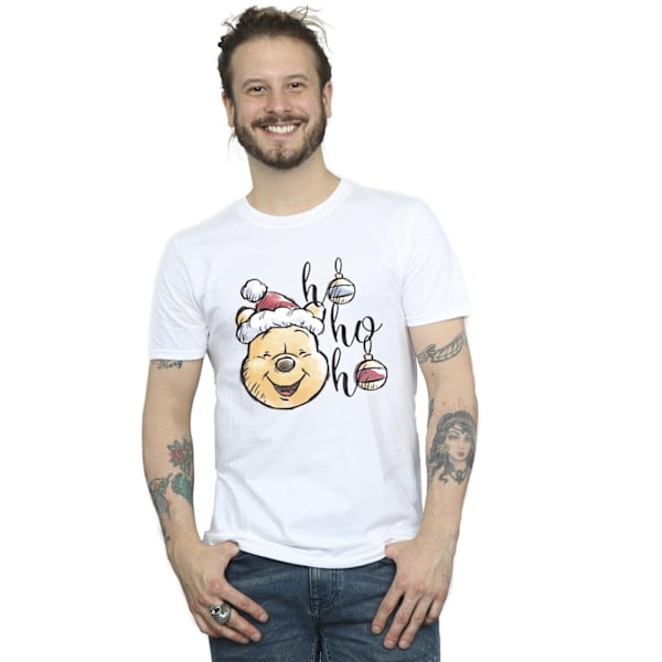 Disney Winnie The Pooh Ho Ho Ho Baubles T-shirt S Vit White S