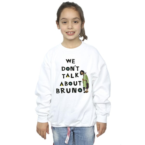 Disney Girls Encanto We Dont Talk About Bruno Boy Sweatshirt 7- White 7-8 Years