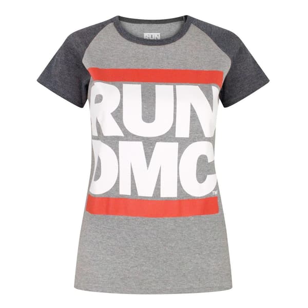 Run DMC Dam/Dam Logo Raglan T-shirt Liten Grå Grey Small