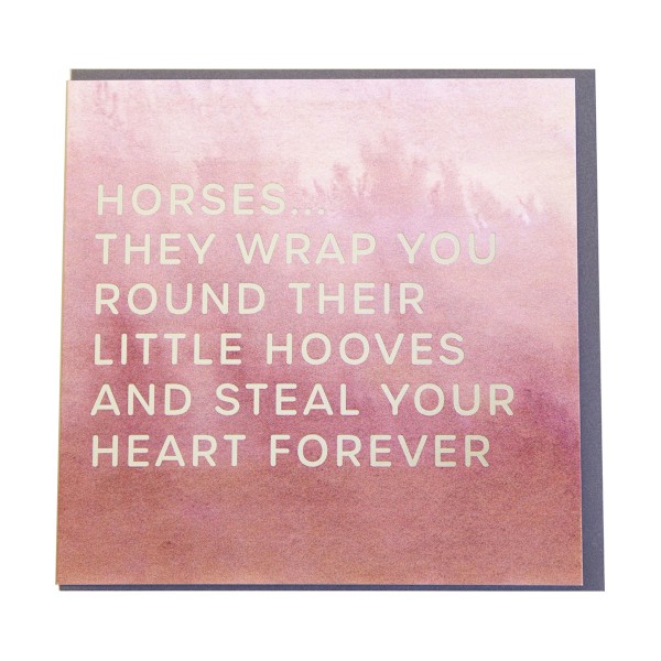 Gubblecote Little Hooves Foiled Greetings Card One Size Pink Pink One Size