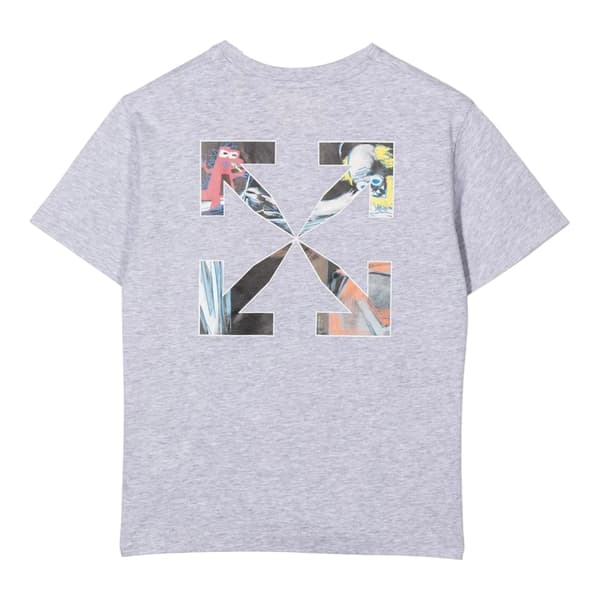 Off White Barn/Kids Monster Logotyp T-shirt 8 år Grå Grey 8 Years