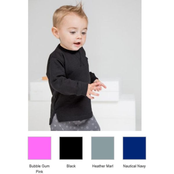 Babybugz Baby Unisex Cotton Rich Sweatshirt 6-12 månader Svart Black 6-12 Months