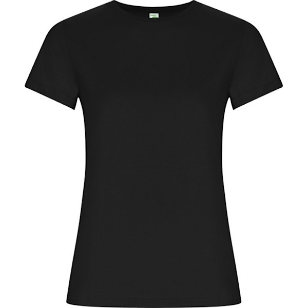 Roly Dam/Dam Golden T-shirt L Solid Svart Solid Black L