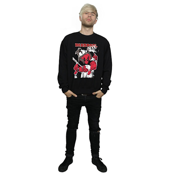 Marvel Deadpool Max Sweatshirt M Svart Black M