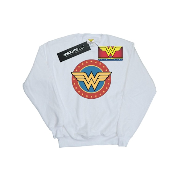 DC Comics Boys Wonder Woman Circle Logo Sweatshirt 9-11 år W White 9-11 Years