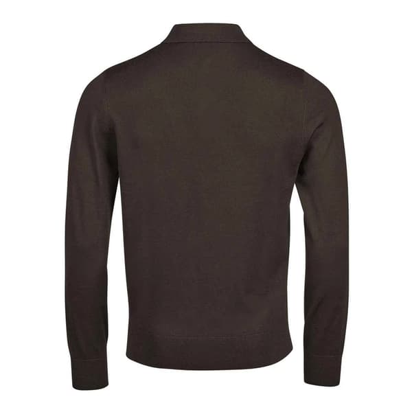 Tee Jays Långärmad pikétröja för män 3XL Mocca Mocha 3XL