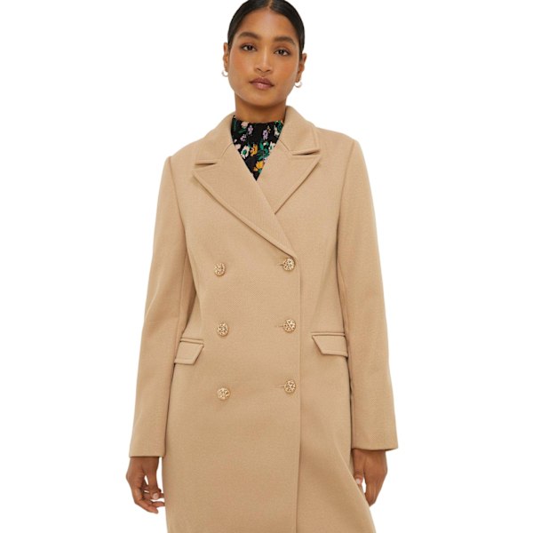 Dorothy Perkins Dam/Damer Maxi Dubbelknäppt Kappa L Kamel Camel L