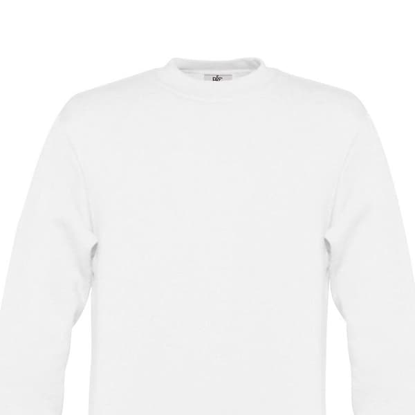 B&C Barn/Kids Set-in Sweatshirt 5-6 år Vit White 5-6 Years