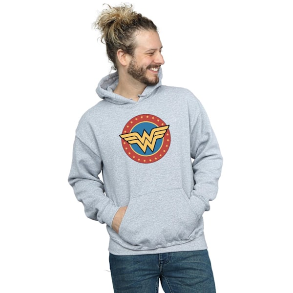 DC Comics Herr Wonder Woman Cirkellogotyp Hoodie XL Sports Grey Sports Grey XL