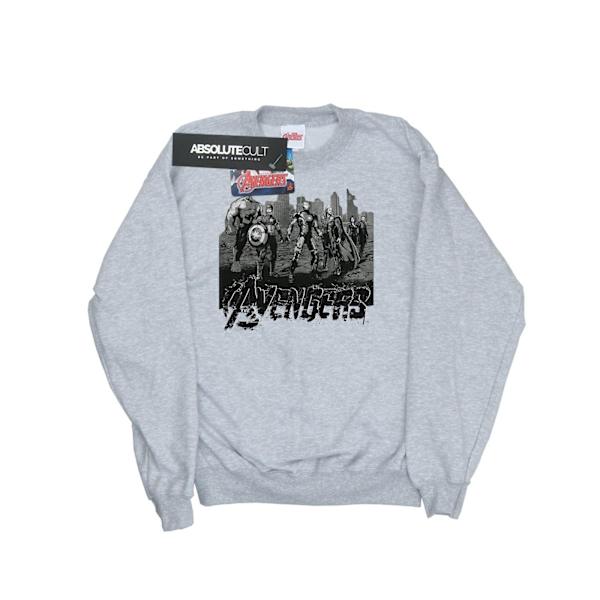 Marvel Dam/Kvinnor Avengers Mono Team Art Sweatshirt XL Heath Heather Grey XL