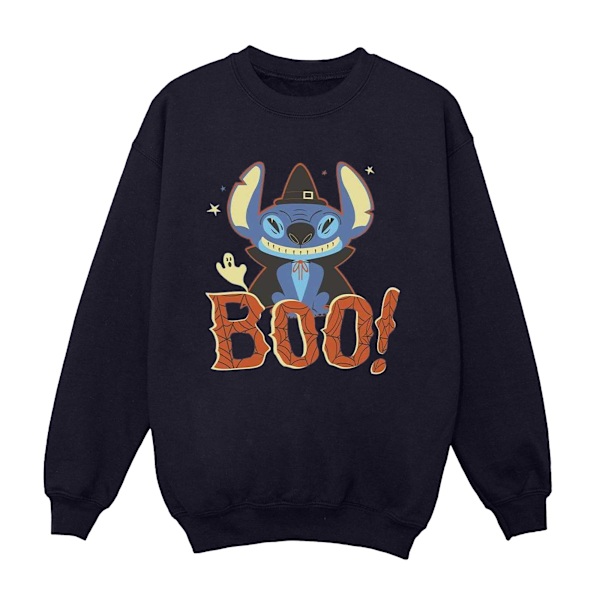 Disney Dam/Kvinnor Lilo & Stitch Boo! Sweatshirt S Marinblå Navy Blue S