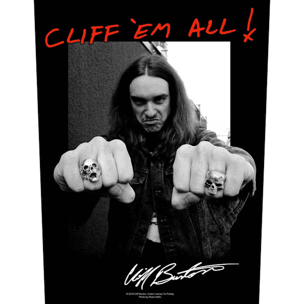 Metallica Cliff ´Em All! Patch One Size Black Black One Size