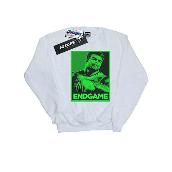 Marvel Boys Avengers Endgame Hulk Poster Sweatshirt 9-11 år White 9-11 Years