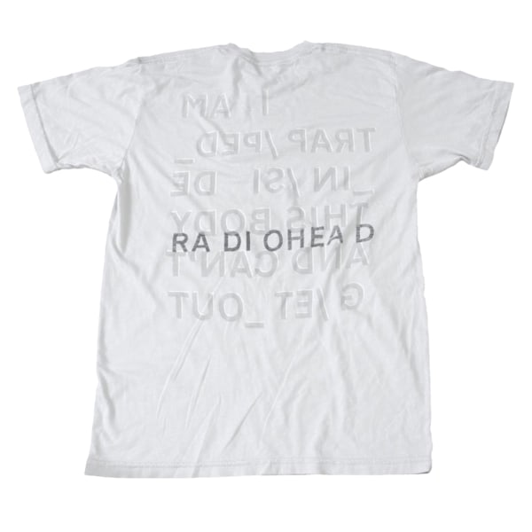 Radiohead Unisex Adult Trapped Back Print T-Shirt L Vit White L