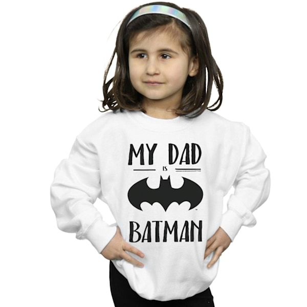 DC Comics Girls Batman Min Pappa Är Batman Sweatshirt 5-6 År Vit White 5-6 Years