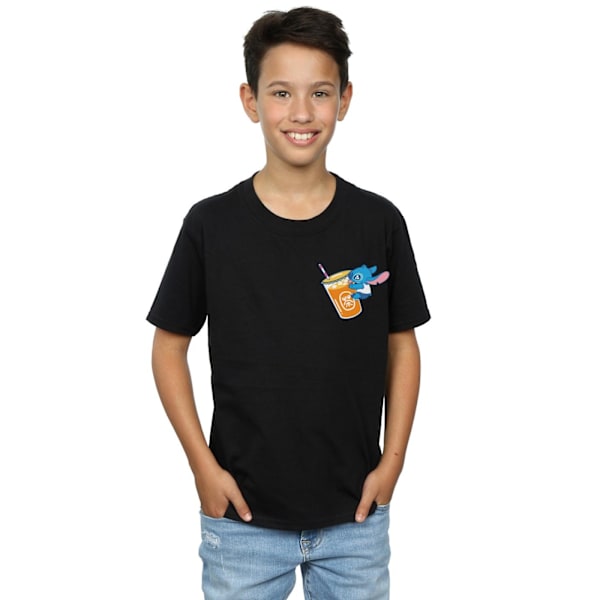 Disney Boys Lilo And Stitch Drink T-Shirt 12-13 år Svart Black 12-13 Years