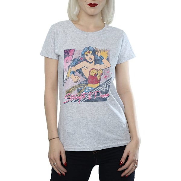 Wonder Woman Dam/Kvinnors Styrka Och Kraft Heather T-Shirt S Heather Grey S