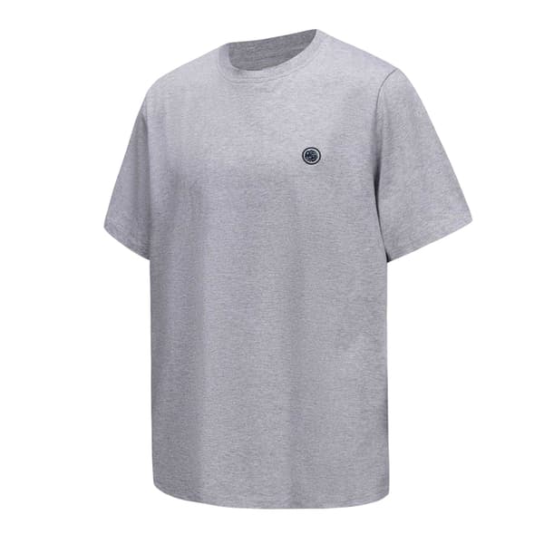 Pretty Green Herr T-shirt i bomull med liten logotyp M Grå Grey M