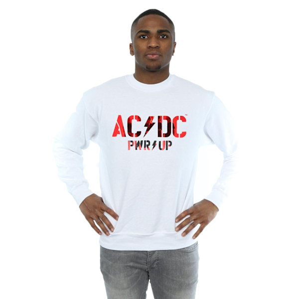 AC/DC PWR UP Fotologotyp Sweatshirt 4XL Vit White 4XL